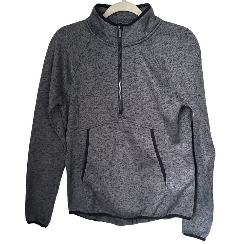 Freedom Trail By Kyodan Women’s Sz M Gray Marbled 1/2 Zip Pullover Sweatshirt